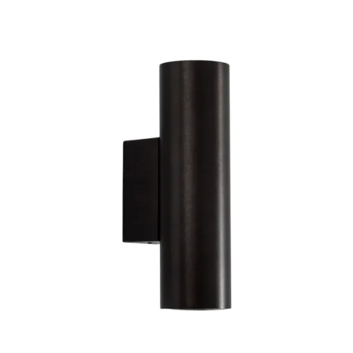 Wandlamp Marion Plus, zwart, GU10, staal, hoogte 18 cm