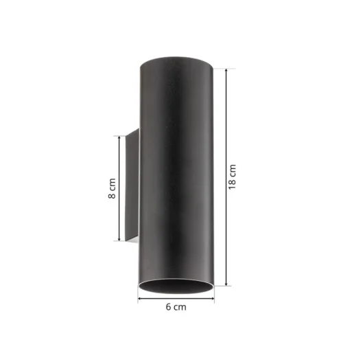 Wandlamp Marley 2-lamps zwart