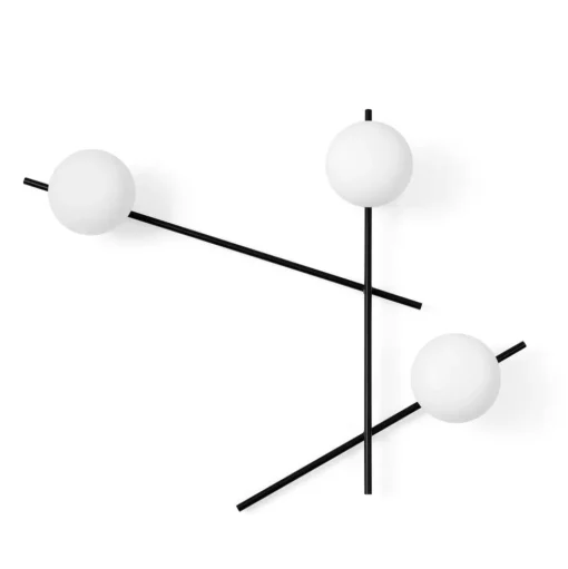 Wandlamp Mikado, matglas, 3-lamps