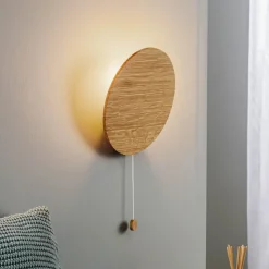 Wandlamp Minimal van eikenhout