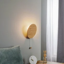 Wandlamp Minimal van eikenhout