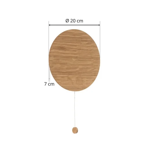 Wandlamp Minimal van eikenhout