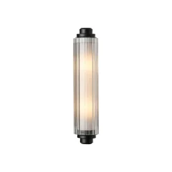 Wandlamp Nimal Double, IP44, kunststof, metaal. zwart