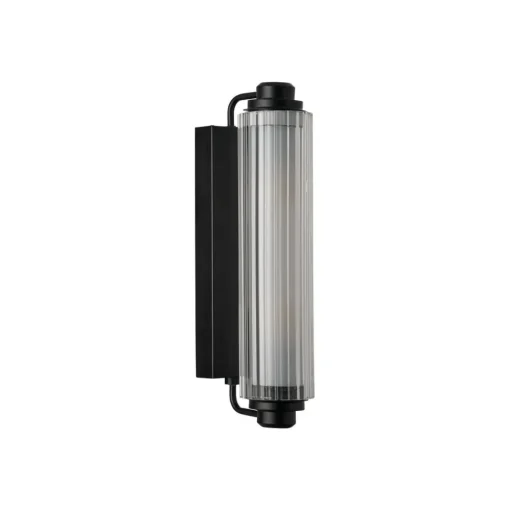 Wandlamp Nimal Double, IP44, kunststof, metaal. zwart