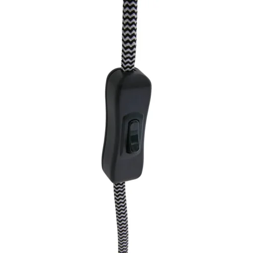 Wandlamp Nové met stekker, zwart