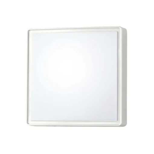 Wandlamp Oban, 30 cm x 30 cm, sensor, 2 x E27, wit, IP65