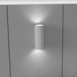 Wandlamp Parma van gips, 8x20 cm