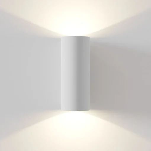 Wandlamp Parma van gips, 8x20 cm