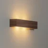 Wandlamp Platani, walnoothout, breedte 42 cm, up/down