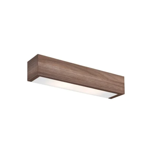 Wandlamp Platani, walnoothout, breedte 42 cm, up/down