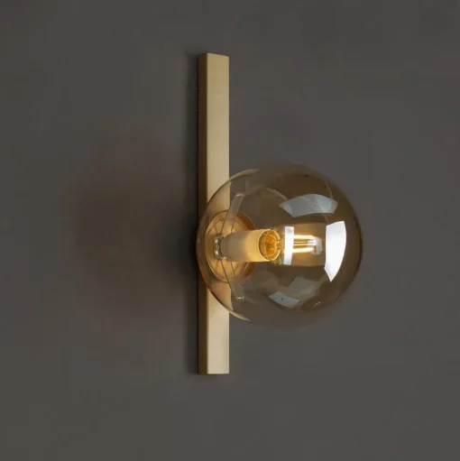 Wandlamp Pluto 1-lamp, goud