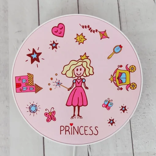 Wandlamp Princess met schakelaar en stekker