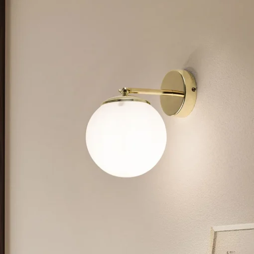 Wandlamp Sala met bolglas, 1-lamp