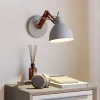 Wandlamp Skansen, houten arm verstelbaar, grijs