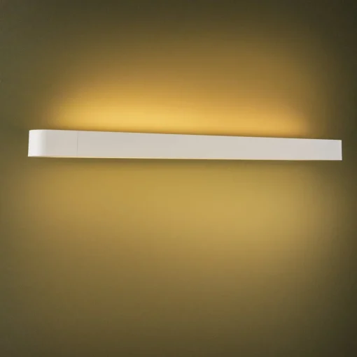Wandlamp Soft, breedte 90 cm, wit, aluminium, G13