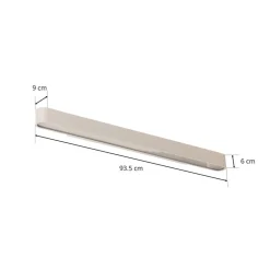 Wandlamp Soft, breedte 90 cm, wit, aluminium, G13