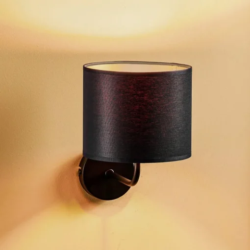 Wandlamp Soho cilindrisch zwart/goud