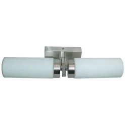 Wandlamp Space, nikkel, 2-lamps, IP44