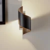 Wandlamp Spiner zwart, hoogte 30 cm, staal