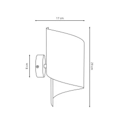 Wandlamp Spiral, chroomkleurig, metaal, G9, 29 cm hoog
