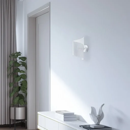 Wandlamp Spiral, wit, metaal, G9, 29 cm hoog