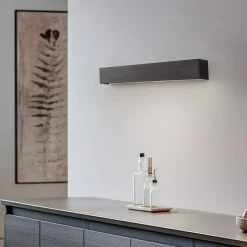 Wandlamp Straight S, 62 cm, zwart