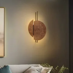 Wandlamp Sunset C van hout
