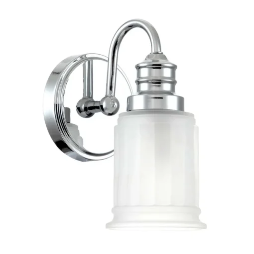 Wandlamp Swell IP44, 1-lamp, gepolijst chroom