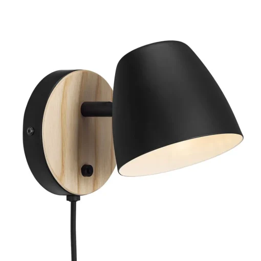 Wandlamp Theo, van essenhout