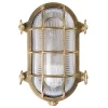 Wandlamp Tortuga ovaal 22,5cm messing nat./helder