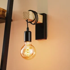 Wandlamp Townshend met houten element