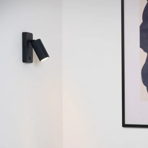 Wandspot Clubs, 1-lamp, zwart