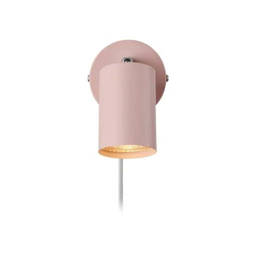Wandspot Explore met kabel en stekker, GU10, rosé