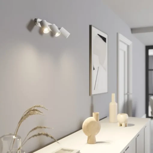 Wandspot Eye Spot 3-lamps, wit