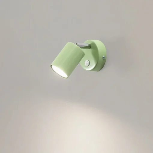 Wandspot Fun, lichtgroen, 14 cm hoog, verstelbaar, GU10