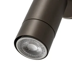 Wandspot Link, titanium-goudkleurig, breedte 8 cm, staal