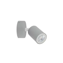 Wandspot Livia, grijs, 13 cm, metaal, verstelbaar, GU10