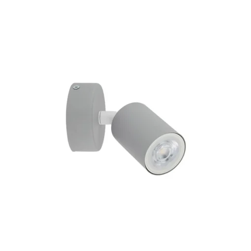 Wandspot Livia, grijs, 13 cm, metaal, verstelbaar, GU10