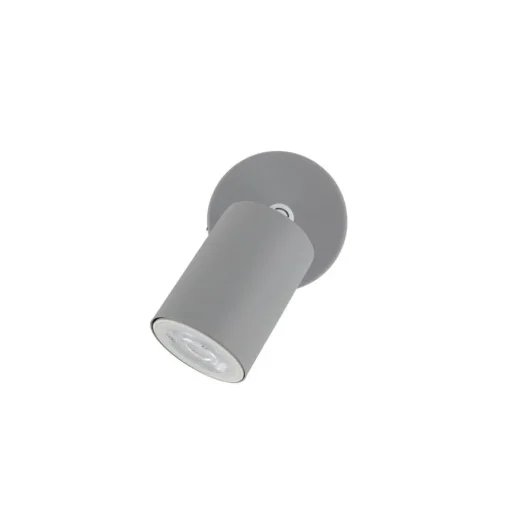 Wandspot Livia, grijs, 13 cm, metaal, verstelbaar, GU10