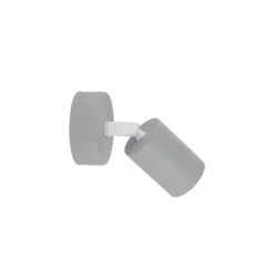 Wandspot Livia, grijs, 13 cm, metaal, verstelbaar, GU10