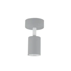 Wandspot Livia, grijs, 13 cm, metaal, verstelbaar, GU10
