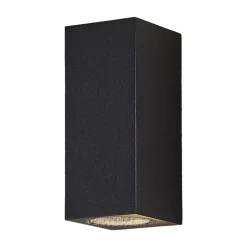 Wandspot Lucande Lavina, 17 cm, antraciet, GU10, 2-lamps.