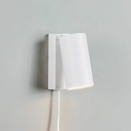 Wandspot Mono I met stekker wit