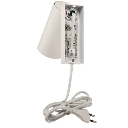 Wandspot Mono I met stekker wit