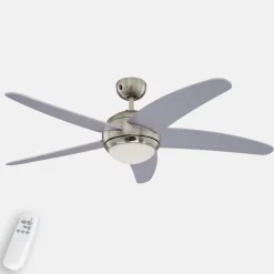 Westinghouse Bendan ventilator met licht, zilver