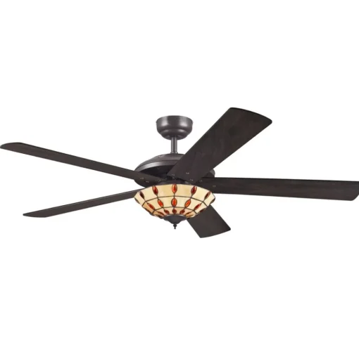 Westinghouse Comet T - Ventilator met Tiffany glas