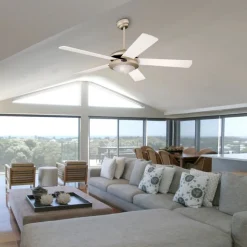 Westinghouse Comet-ventilator Titaan, wit u. Ahorn