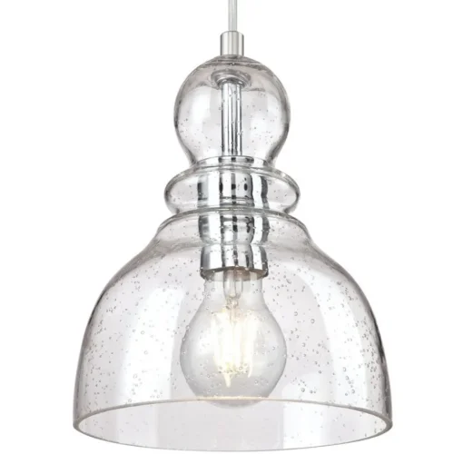Westinghouse hanglamp Fiona, geborsteld nikkel, Ø 18 cm