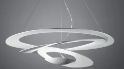 Witte design hanglamp Pirce, 67x69 cm