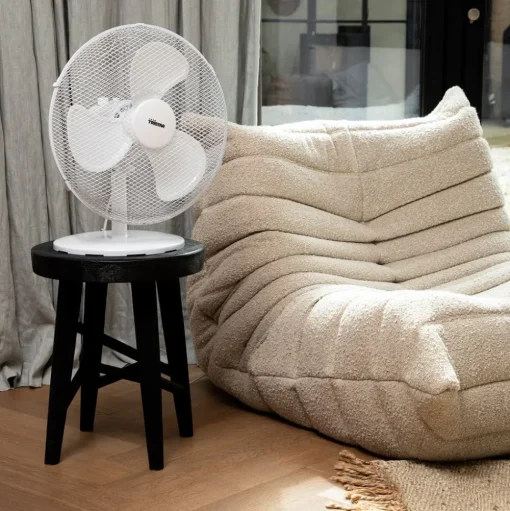 Witte tafelventilator VE-5727 met 3 instellingen